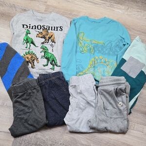 Boys 3T Outfits Winter Long Sleeve Pants Playwear Bundle Wardrobe Dinosaur Gray
